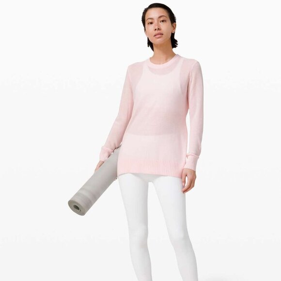 Lululemon Sincerely Yours Sweater- Pink Glow Cashmere Blend Sweater- Size 6 - Picture 3 of 12